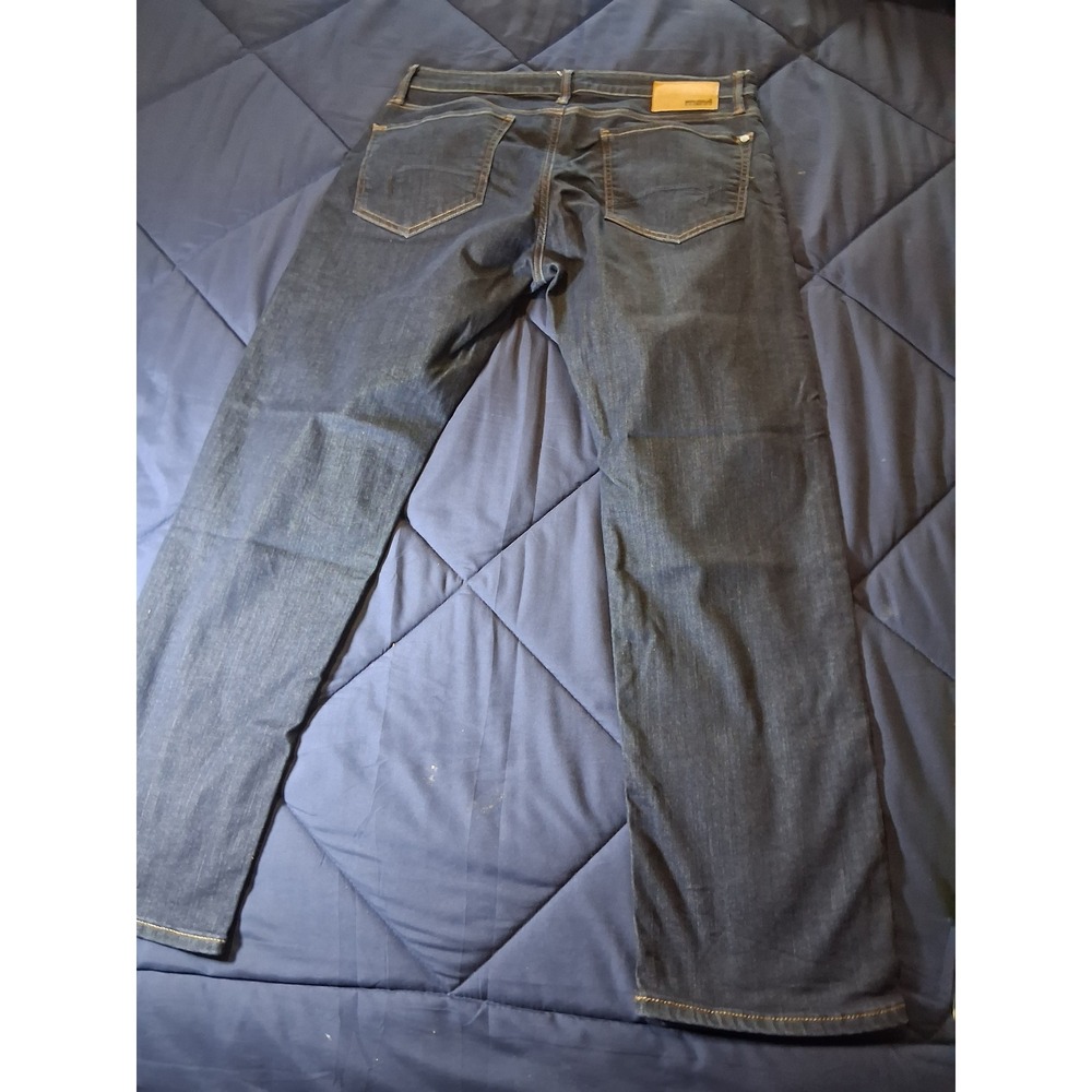 Mavi Zach Straight Leg Jeans Bundle Mens 34x30 Dark Indigo and Khaki Tan 2 Pairs - Picture 9 of 16